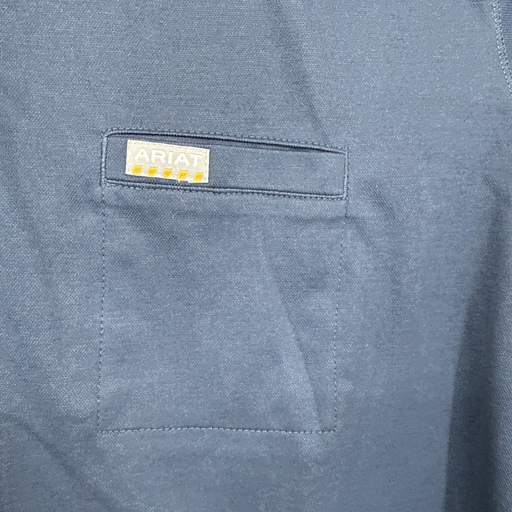 Ariat Rebar Women's 2XL Blue Foreman SS Polo Performance Workwear Golf Utility‎ - Picture 3 of 7